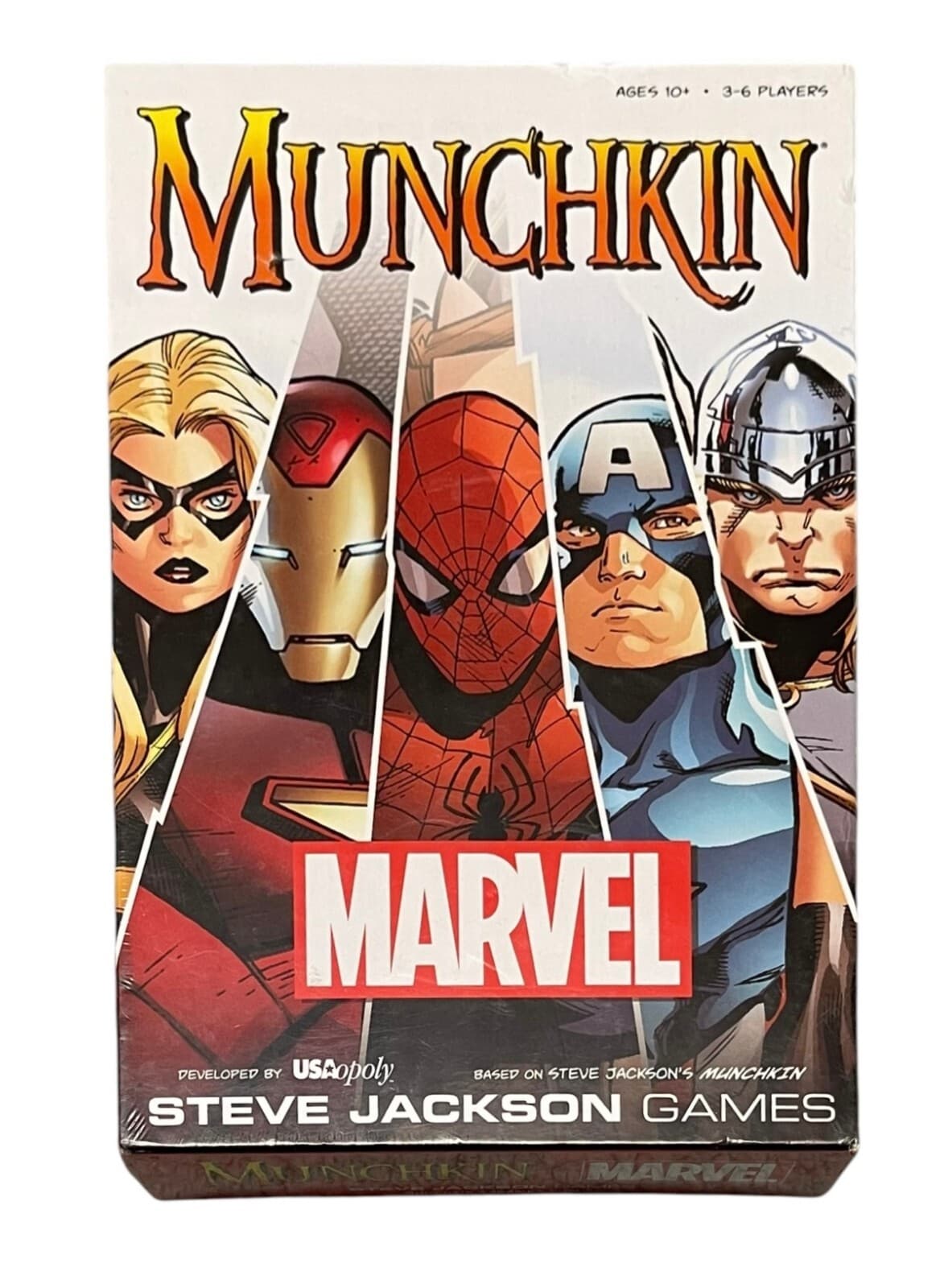 USAOpoly Munchkin Marvel by Steve Jackson 2016 Card Game 3-6 Players 10+