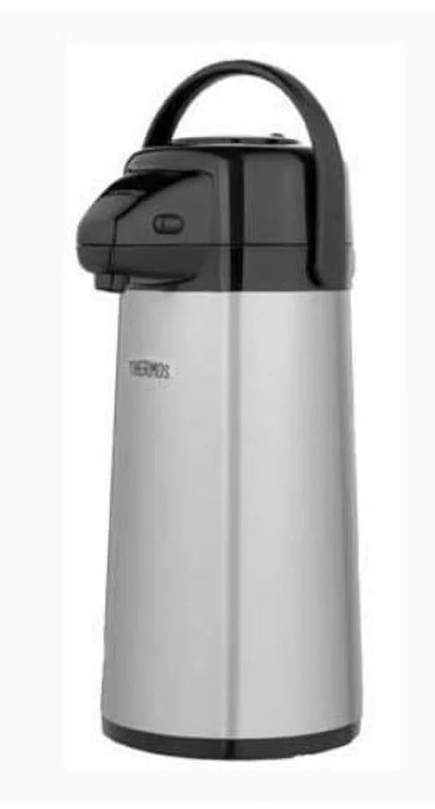 Thermos 2 Quart Glass Vacuum Insulated Pump Pot - Gray Metallic PP1920W2 NIB