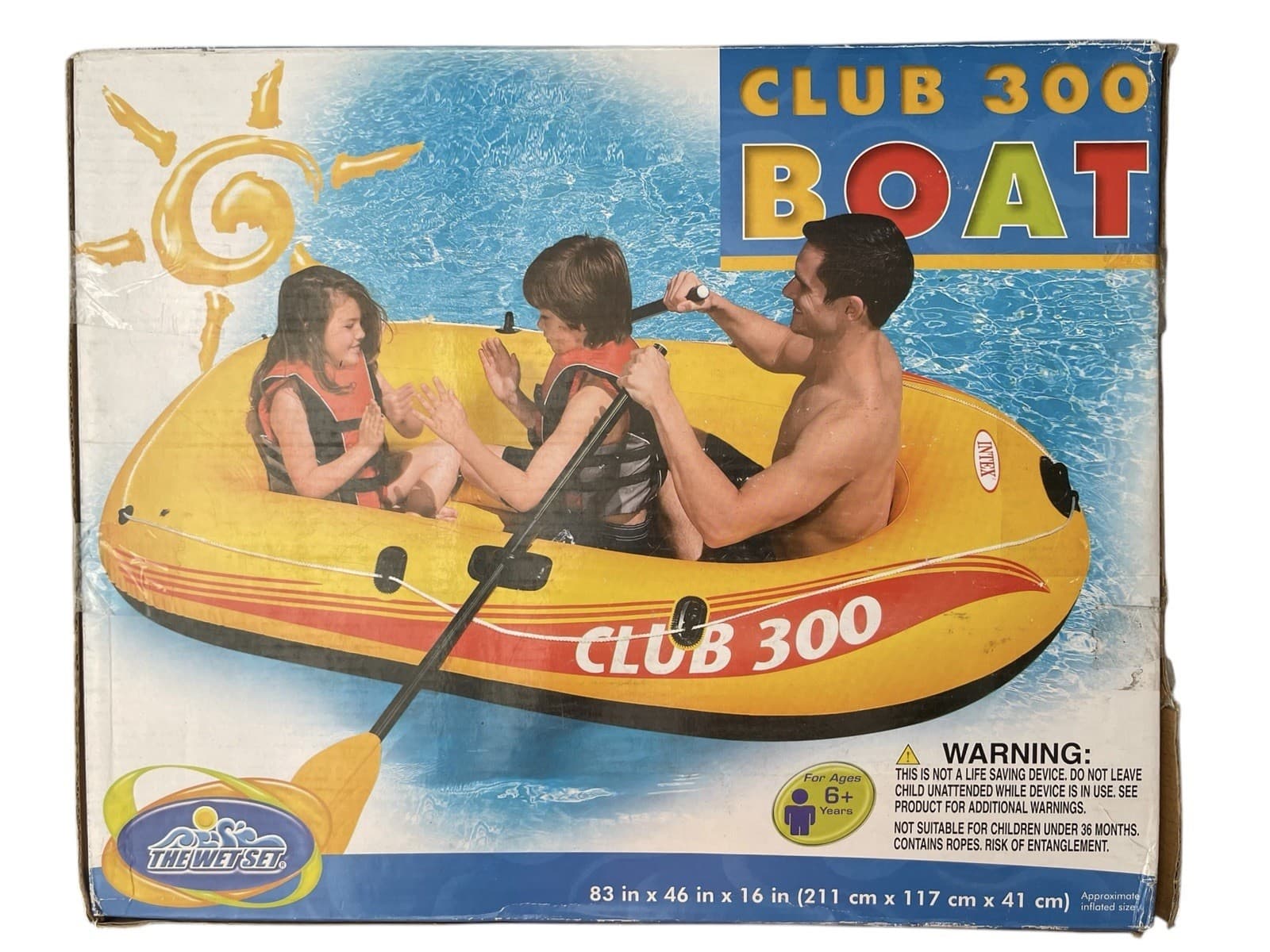 The Wet Set INTEX Club 300 Boat 83”x46”x16” New