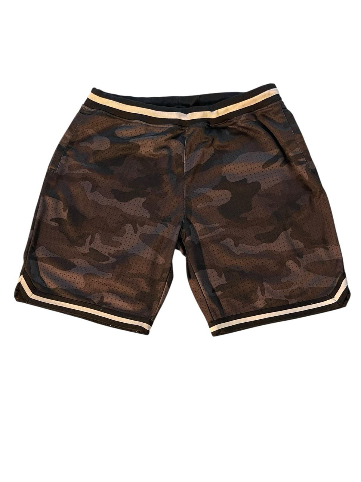 CSG Shorts Mens 2XL Camo Grey Basketball Breathable Activewear 9” Inseam