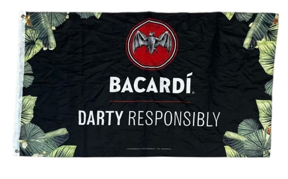 New Bacardi Darty Responsibly Rum Logo Flag Banner 3x5 ft