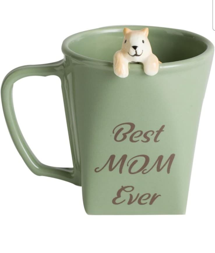 "Best MOM Ever" Ceramic Mug with 3D Squirrel by DIHOclub