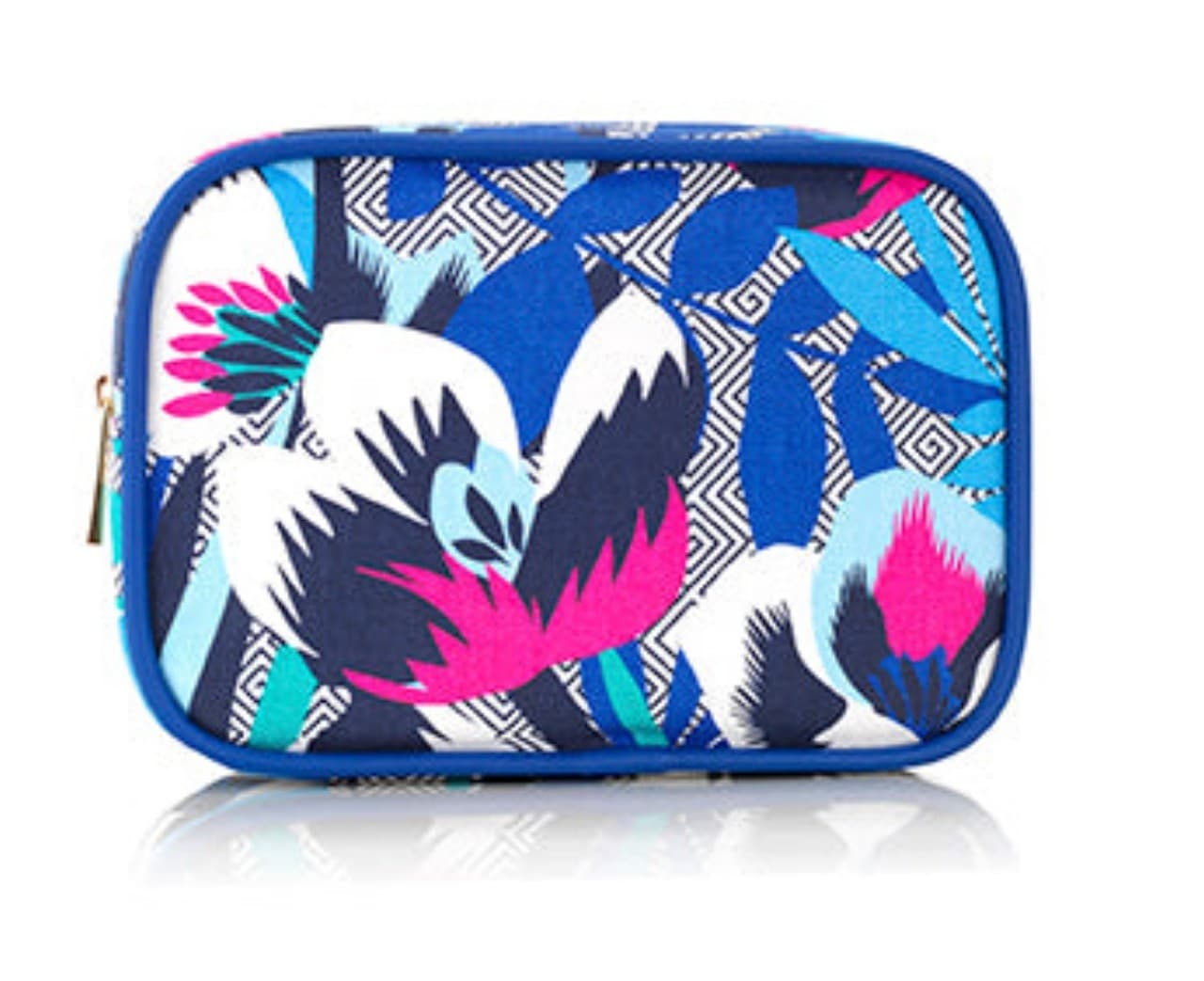 Estee Lauder Kitty McCall Santorini Tropical Zip Makeup Cosmetic Travel Bag Case