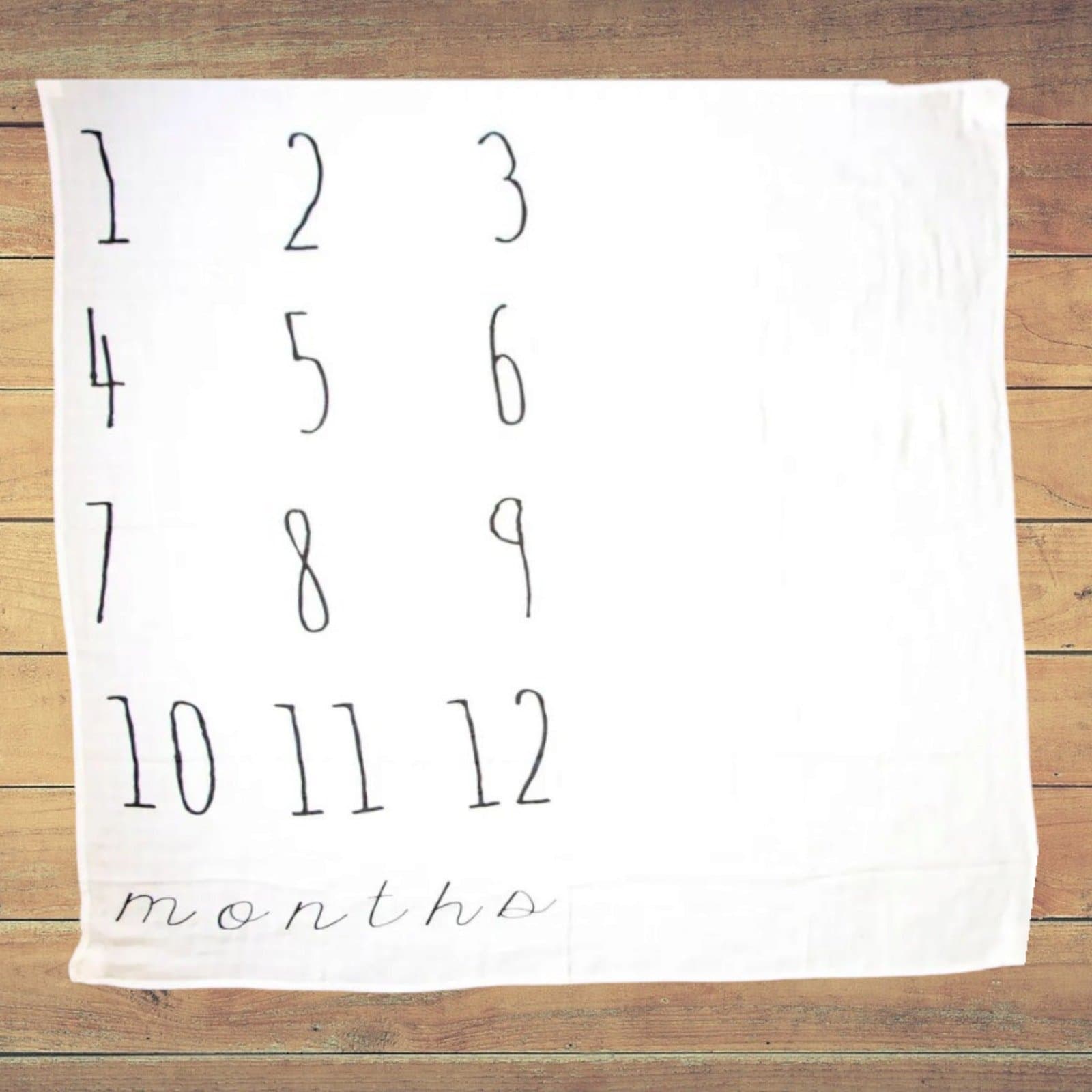 Monthly Milestone Blanket Baby Swaddle