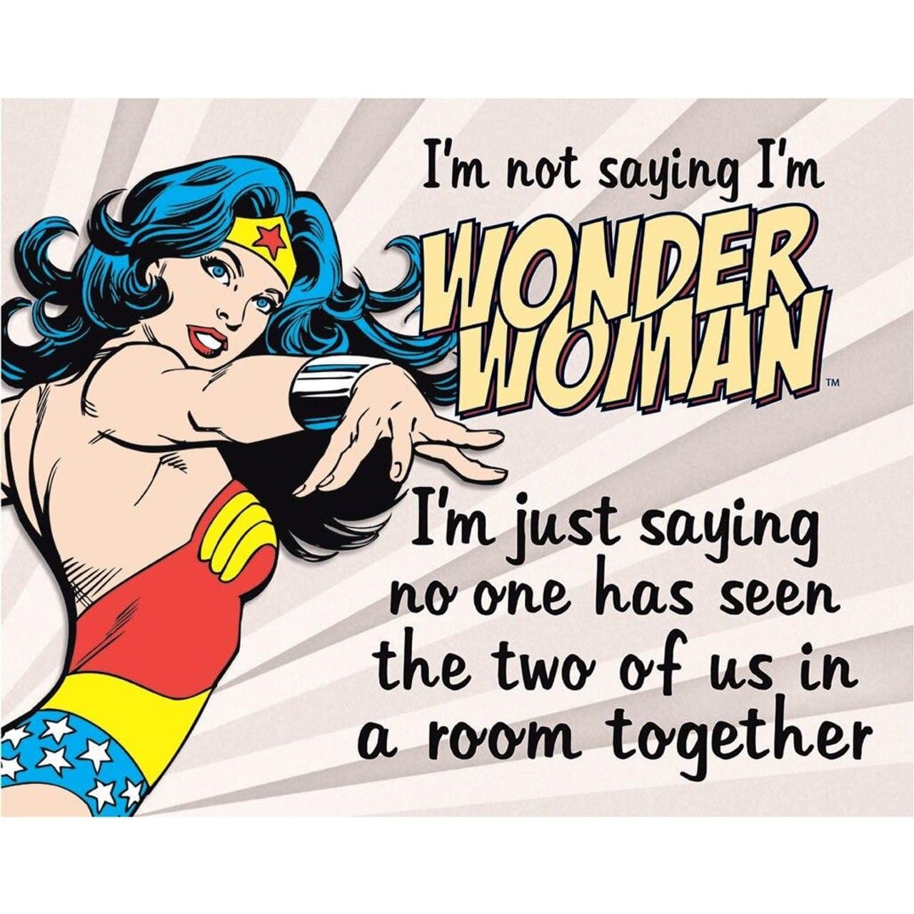 Vintage Style Wonder Woman Sign