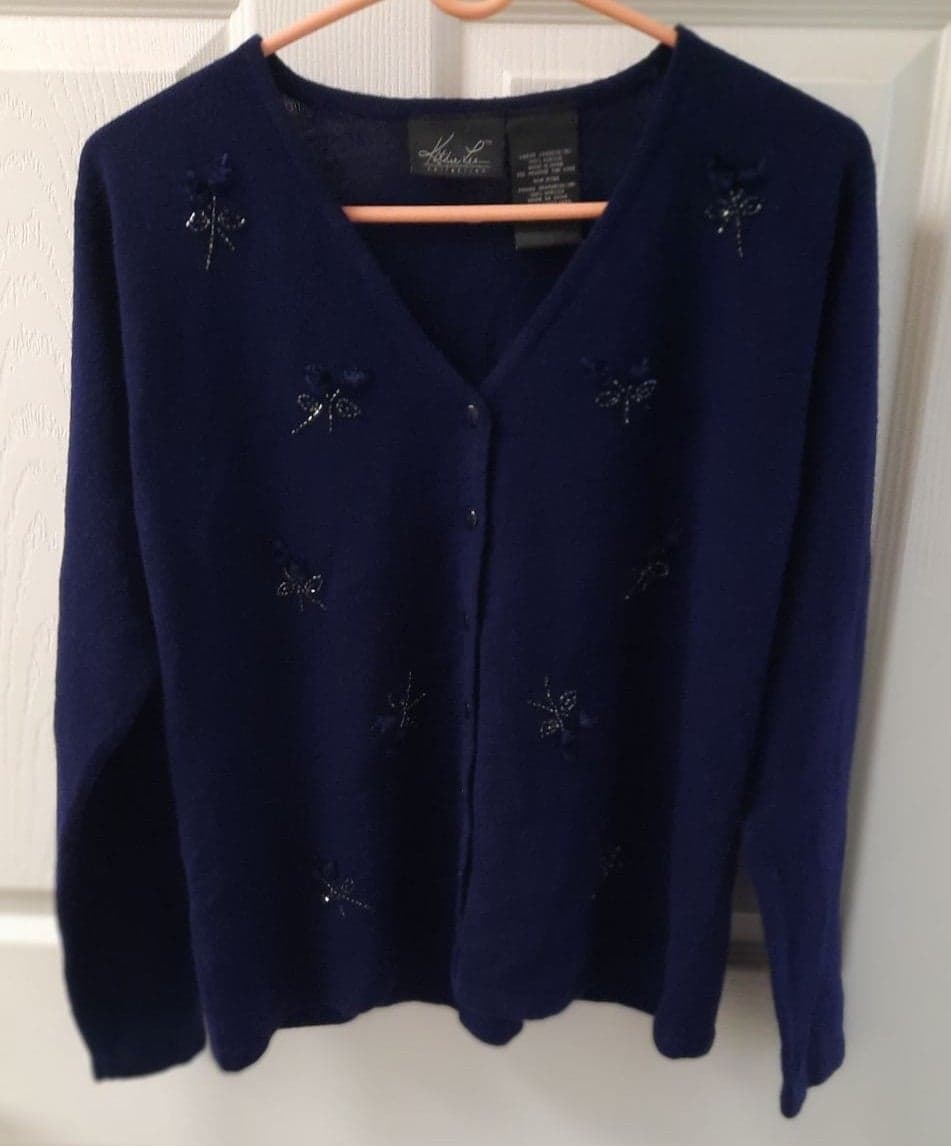 Size Large Sweater with Bead Detail