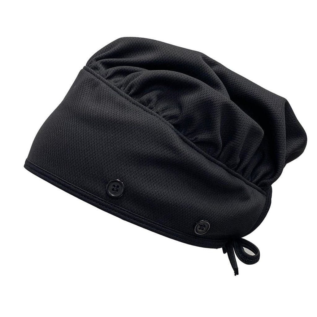 NEW Black Ear Relief Bouffant Cap by Equipe