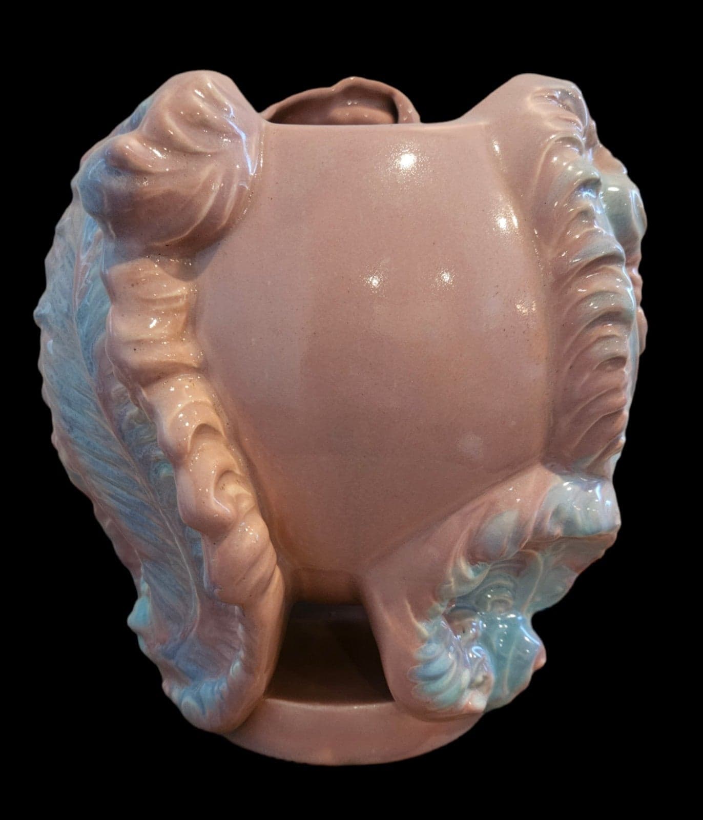 Royal Haeger Midcentury 1950’s Mauve Agate Pottery Planter Vase