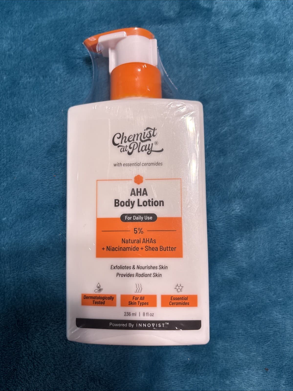 Chemist at Play AHA Body Lotion Exfoliates Nourishes Skin 8 fl oz