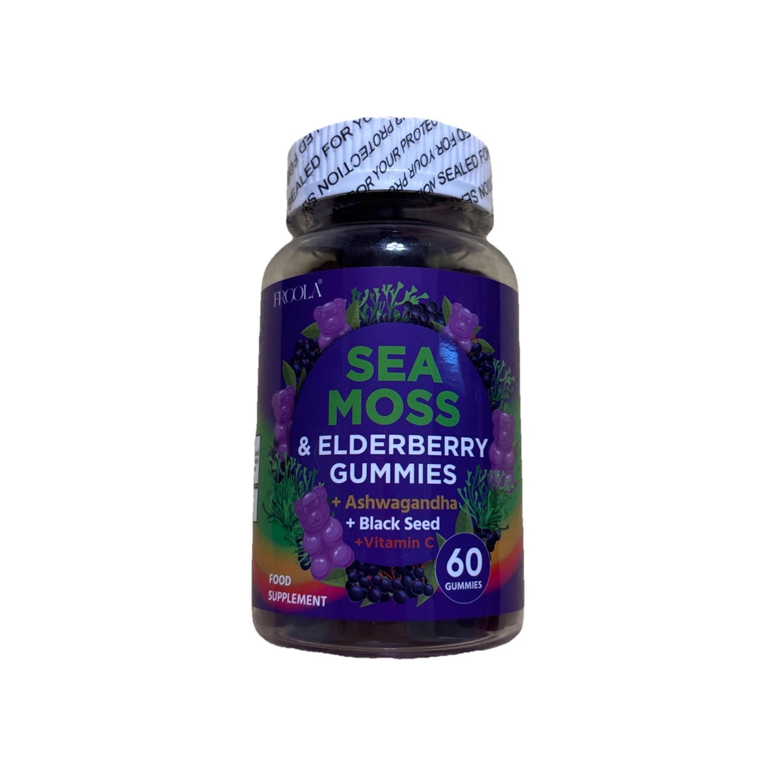 Sea Moss & Elderberry Thyroid & Immune Support Dietary Supplement - 60 Gummies
