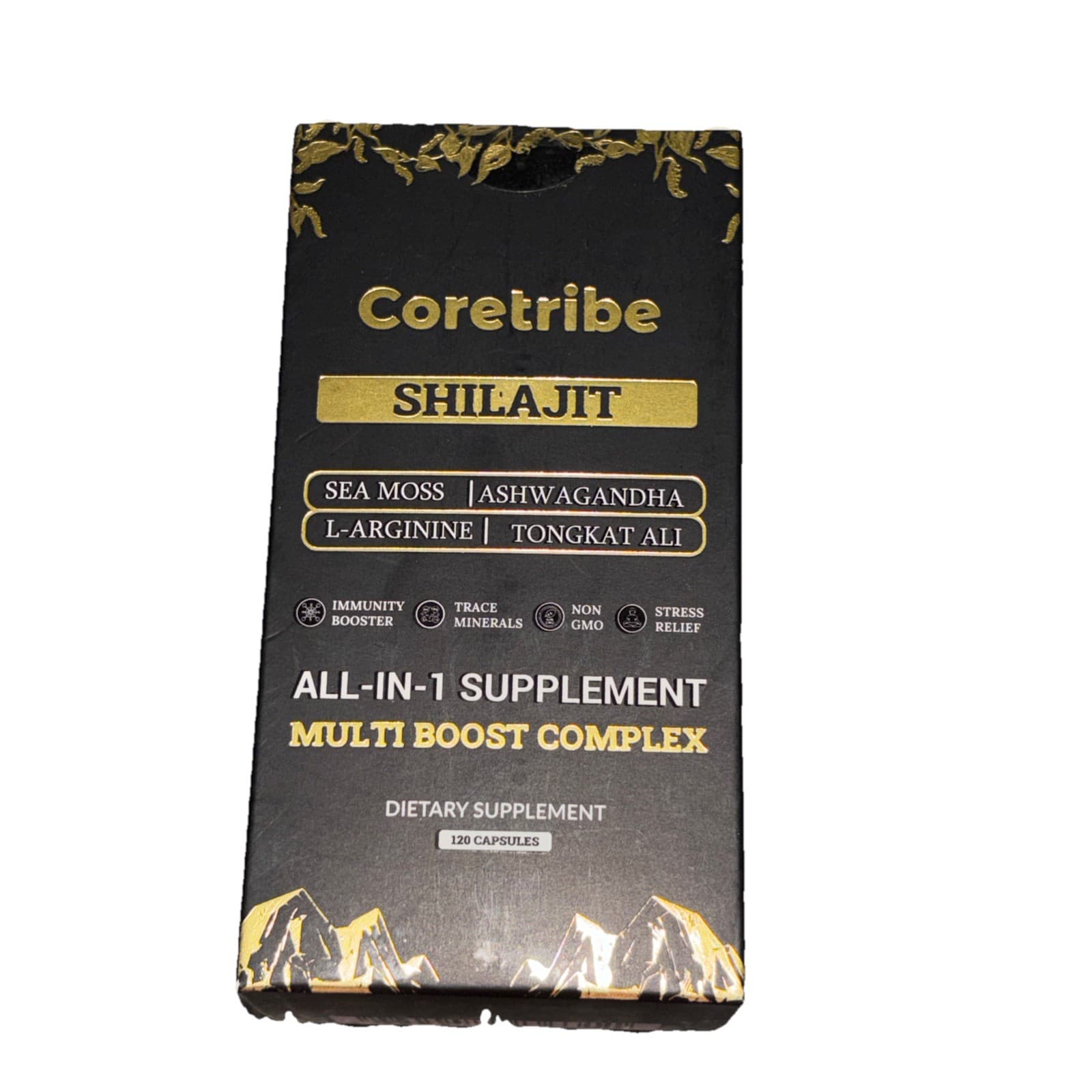 Coretribe Shilajit Sea Moss Ashwagandha Stamina With Dietary Supplement (120ct)