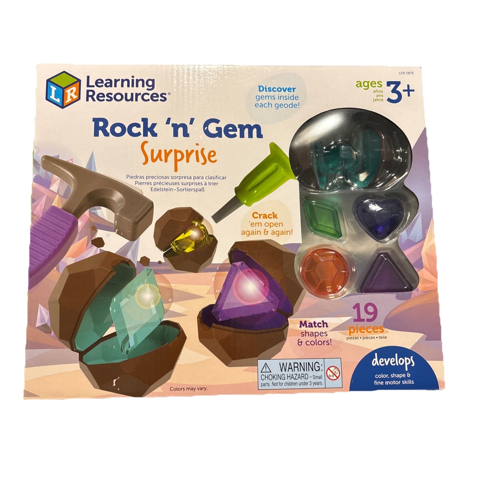 Rock n Gem Surprise Educational Toy for Toddlers Sorting Counting Geodes