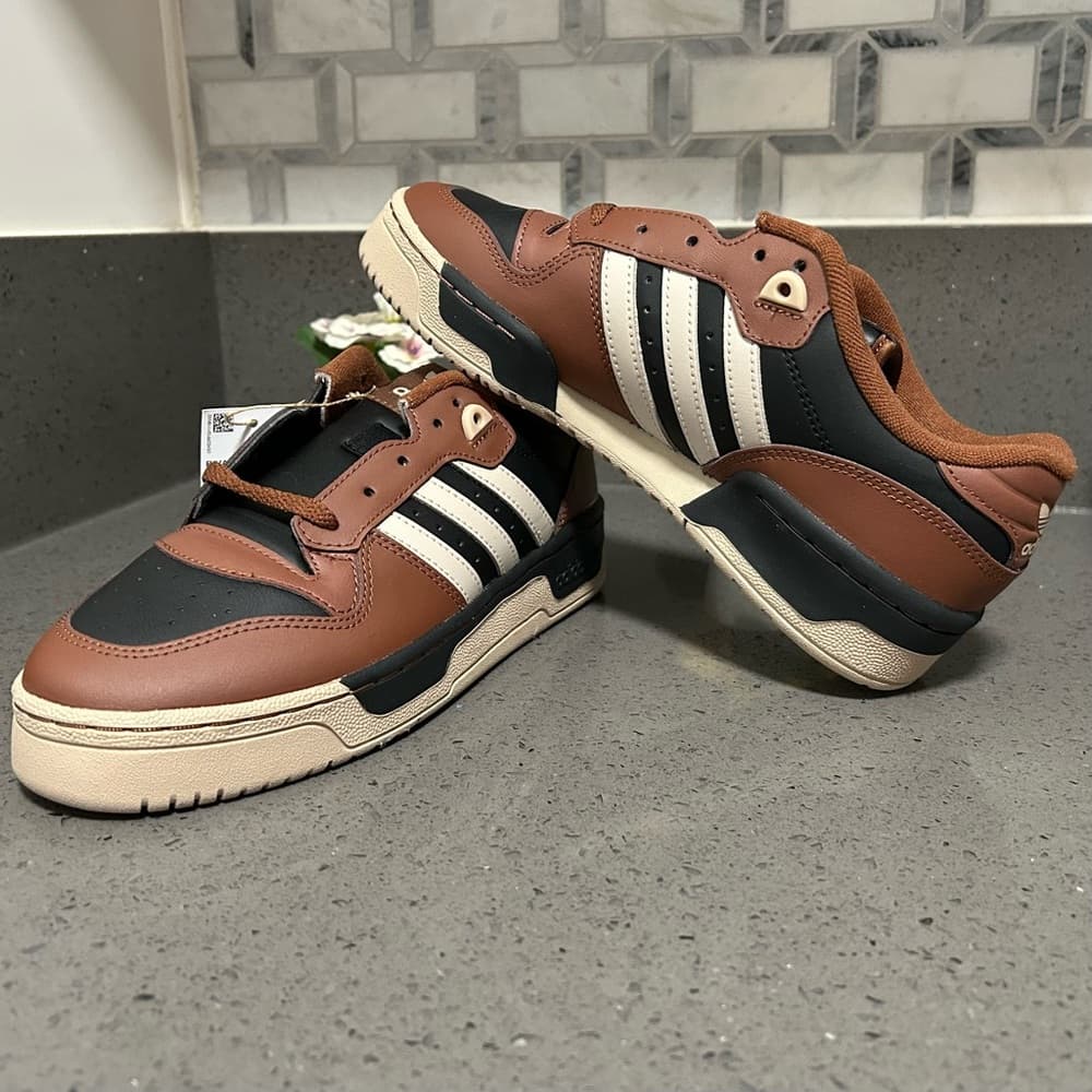 Adidas Rivalry Low Brown and Black Retro Sneakers