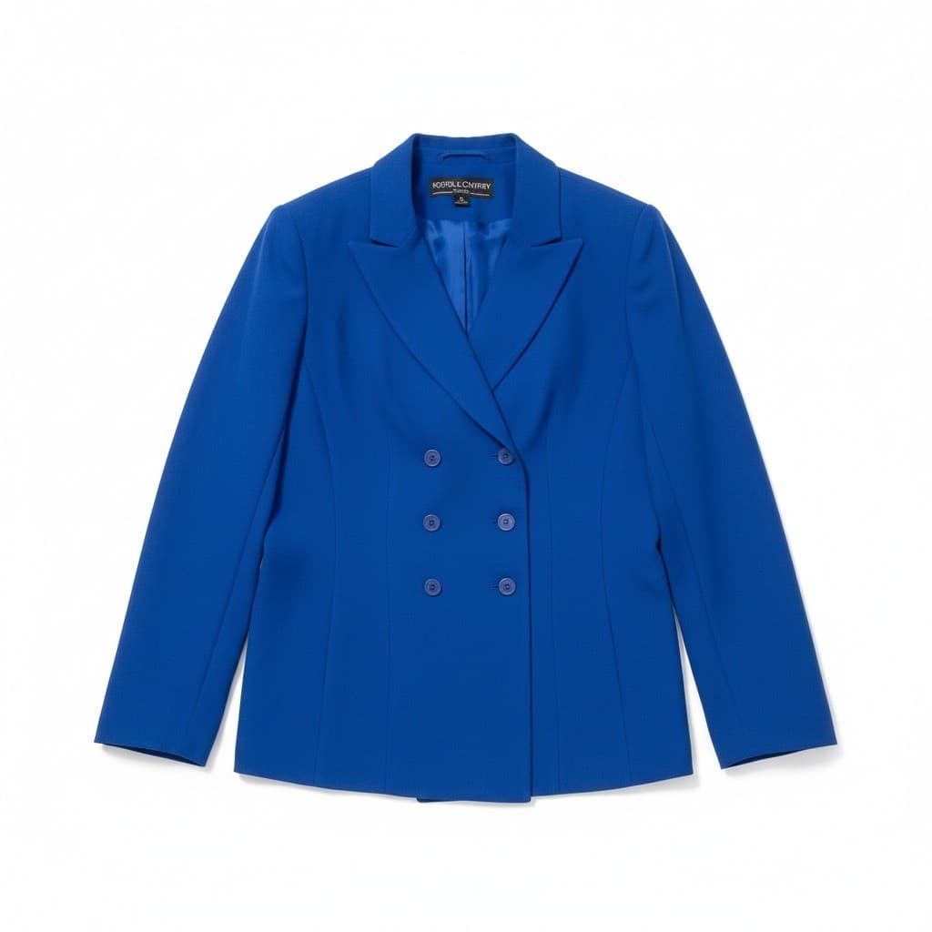 Kasper & Company ASL Royal Blue Double Breasted Blazer Women's Size 4 Jacket
