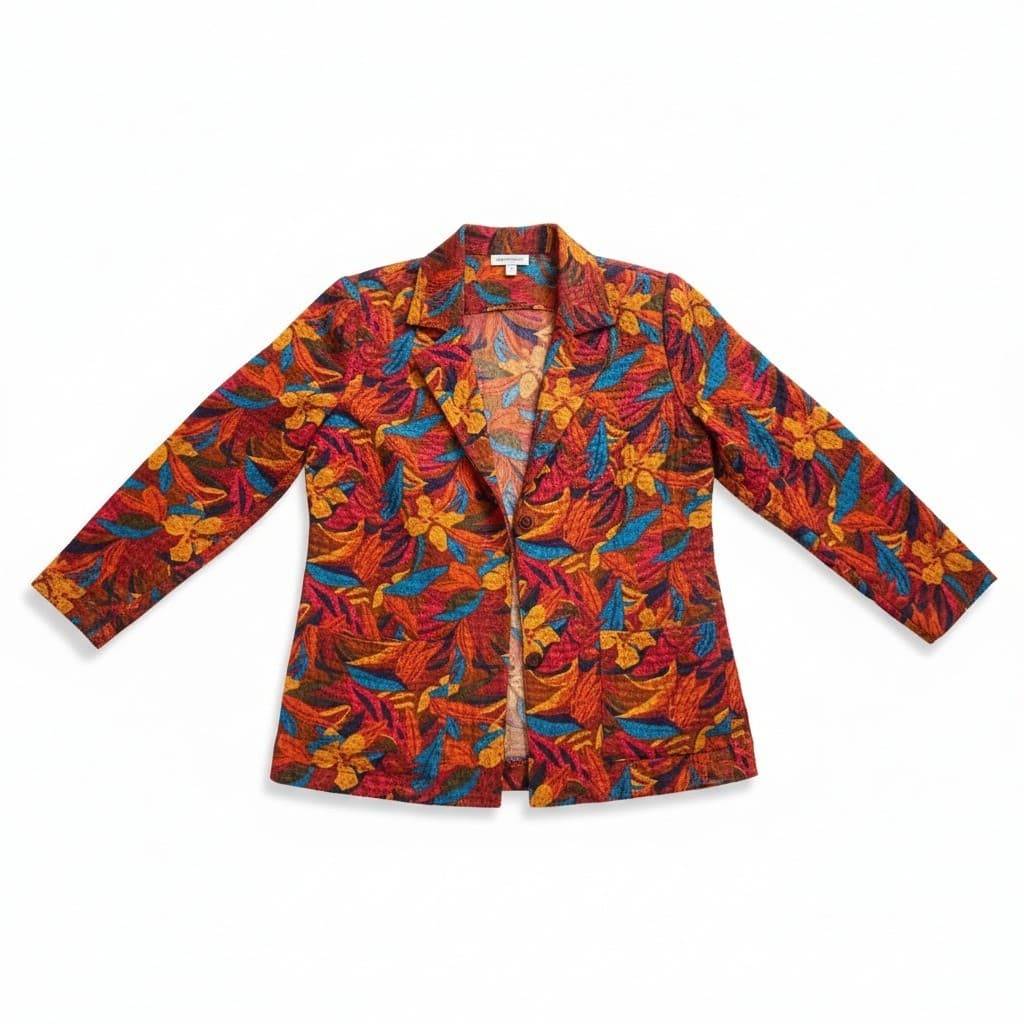 Liz Claiborne Petite Floral Tropical Multi Color Blazer, Women's Size 4P Jacket