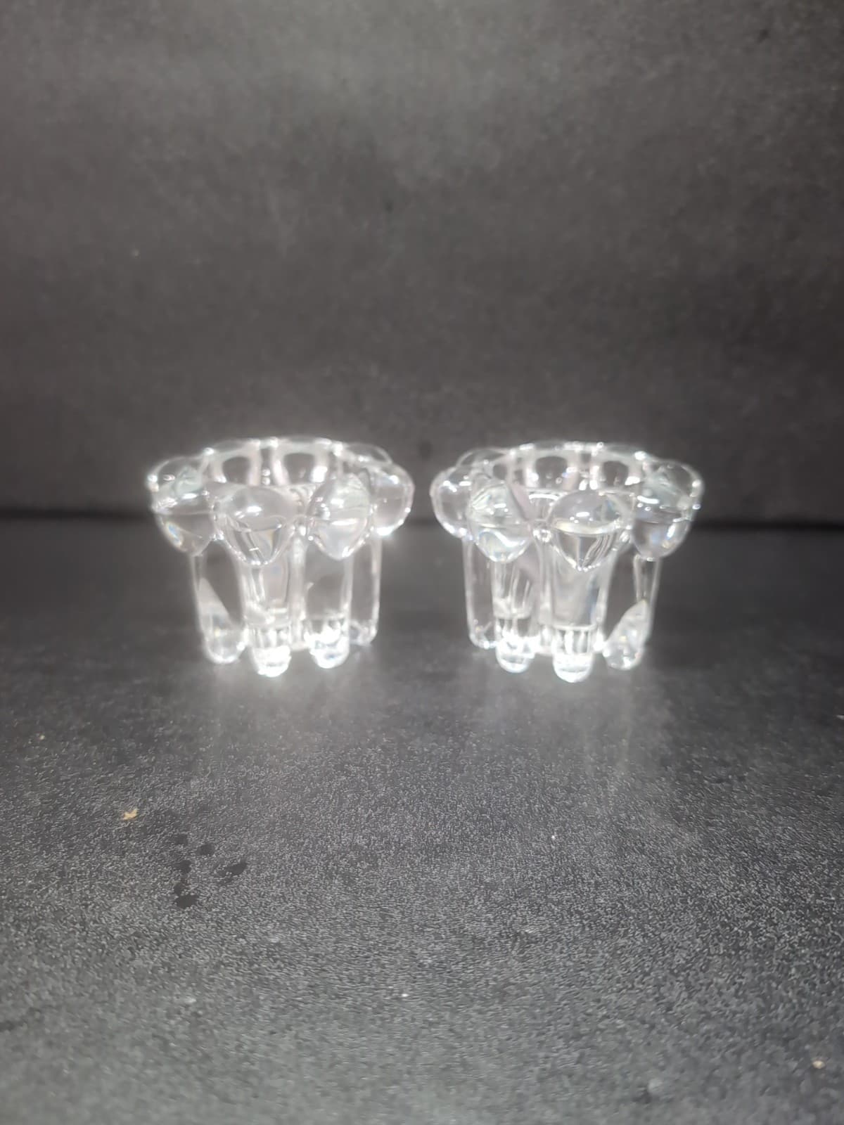 Reims Bubble Glass Candle Votive Set, Clear Glass Holders, Candlelight, Set of 2