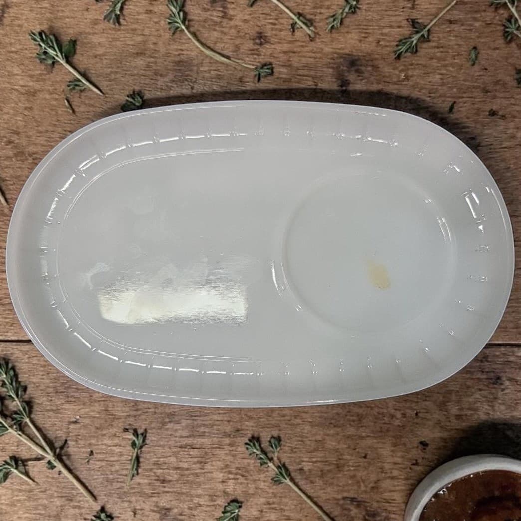 Federal White Milk Glass Oval Sandwich Tray, Vintage Snack Plate Only, Tableware