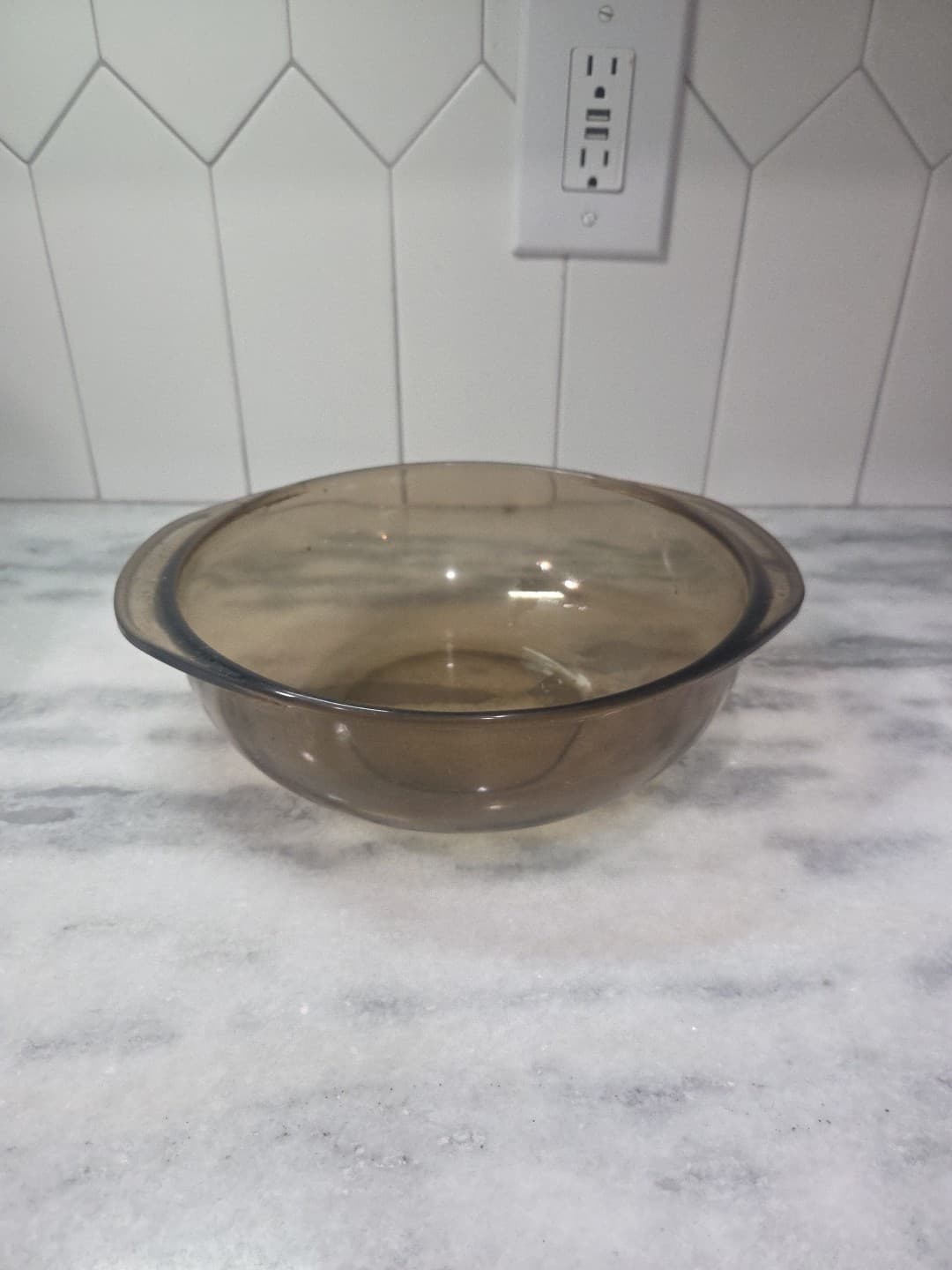 Pyrex Visions 2L Amber Casserole Dish, Amber Glass Cookware #024, Oven Safe Dish