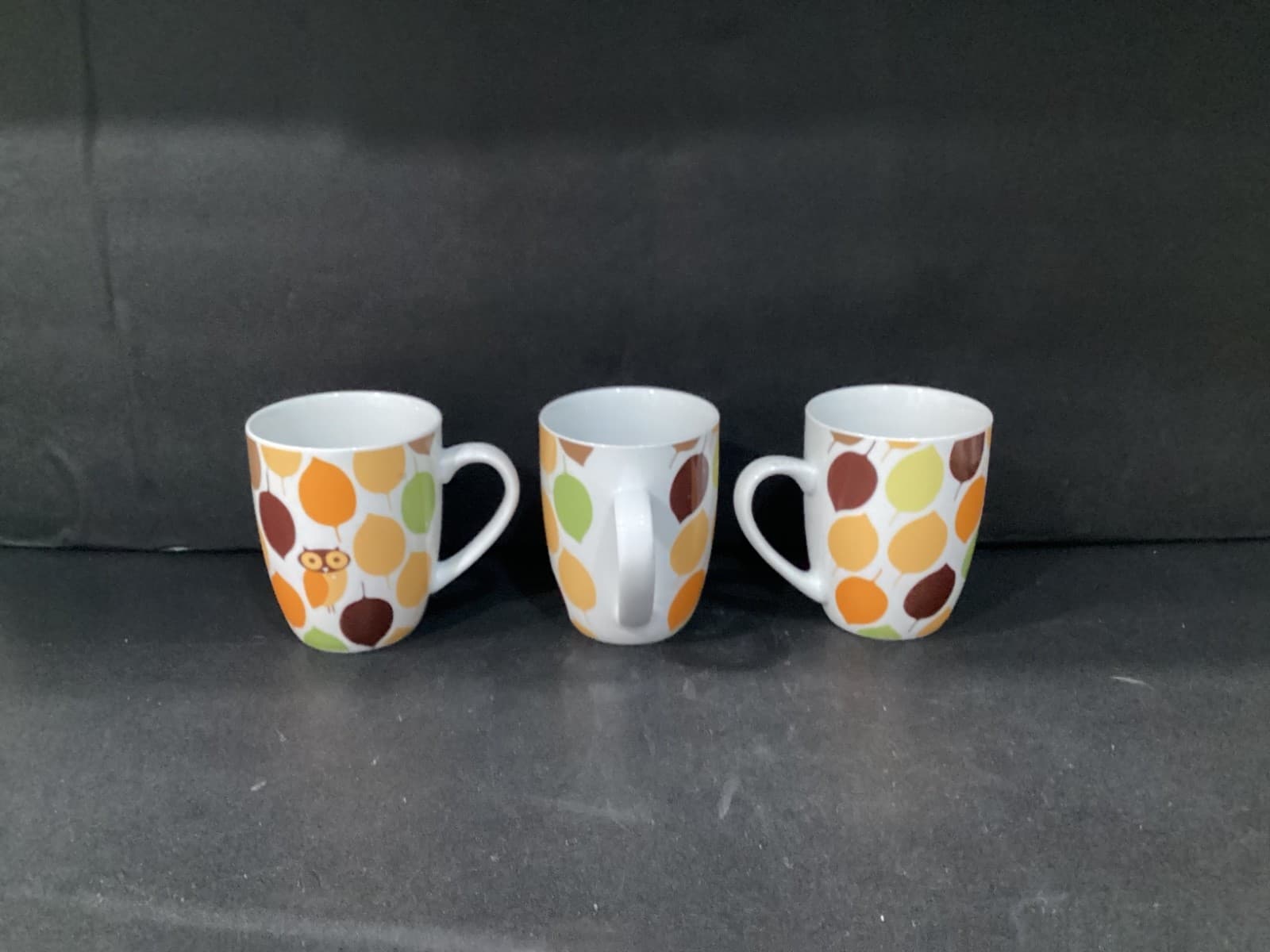 Rachael Ray Little Hoot Coffee Cups Mugs Set of 3