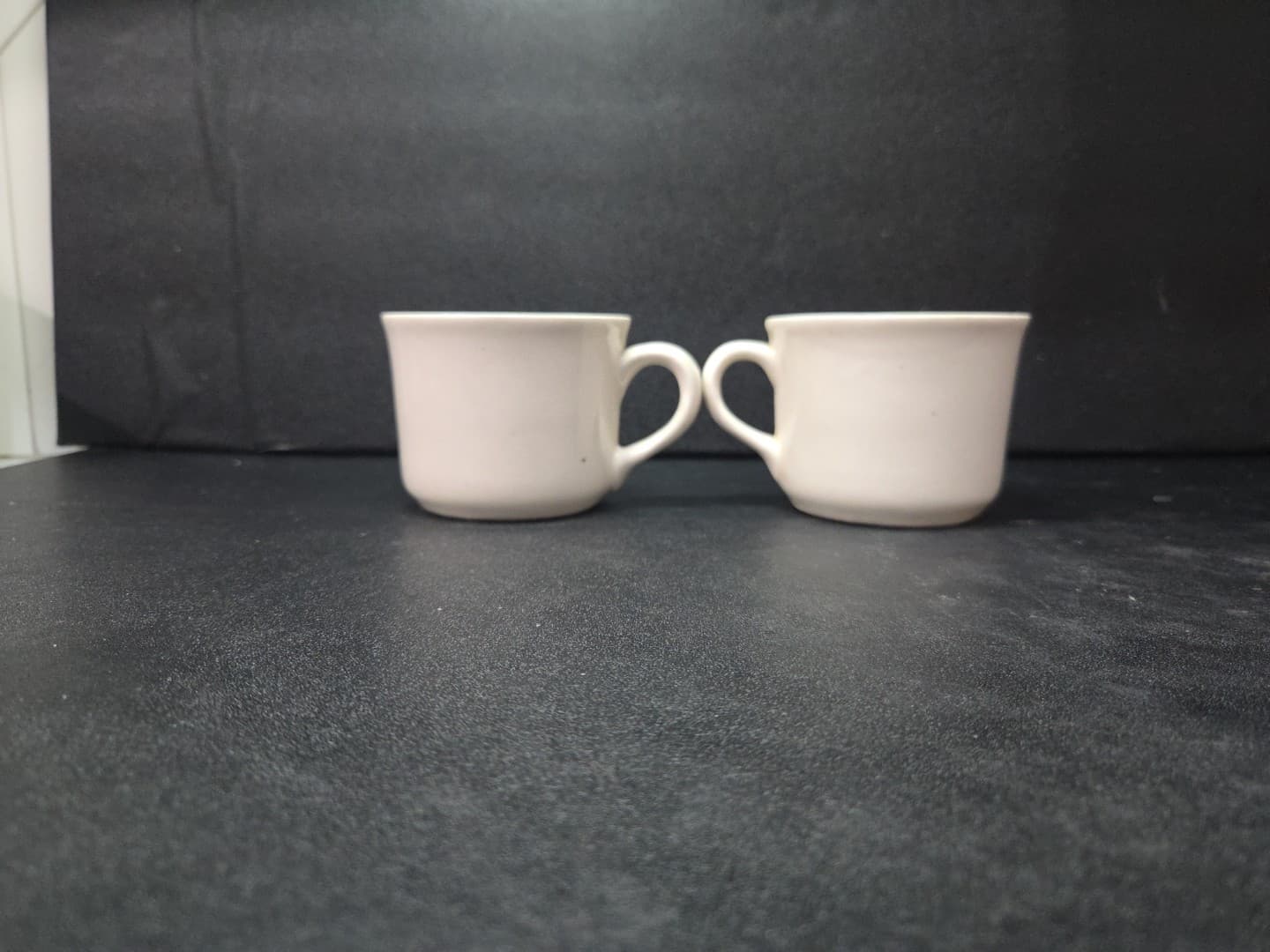 Restaurant Beige Coffee Mugs, Set Of 2, Vintage Cream Mugs, Classic Collectibles