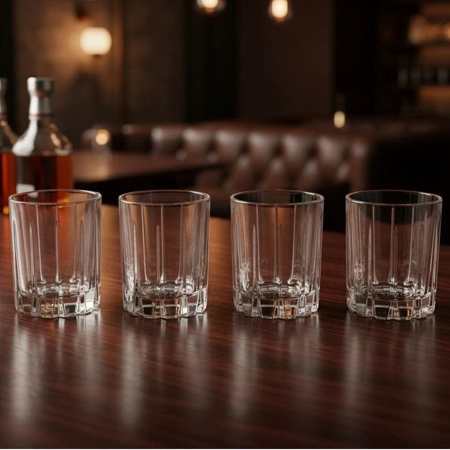 Lenox Radcliff Clear Whiskey Glasses, Set of 4, Heavy-Base Tumblers, Replacement