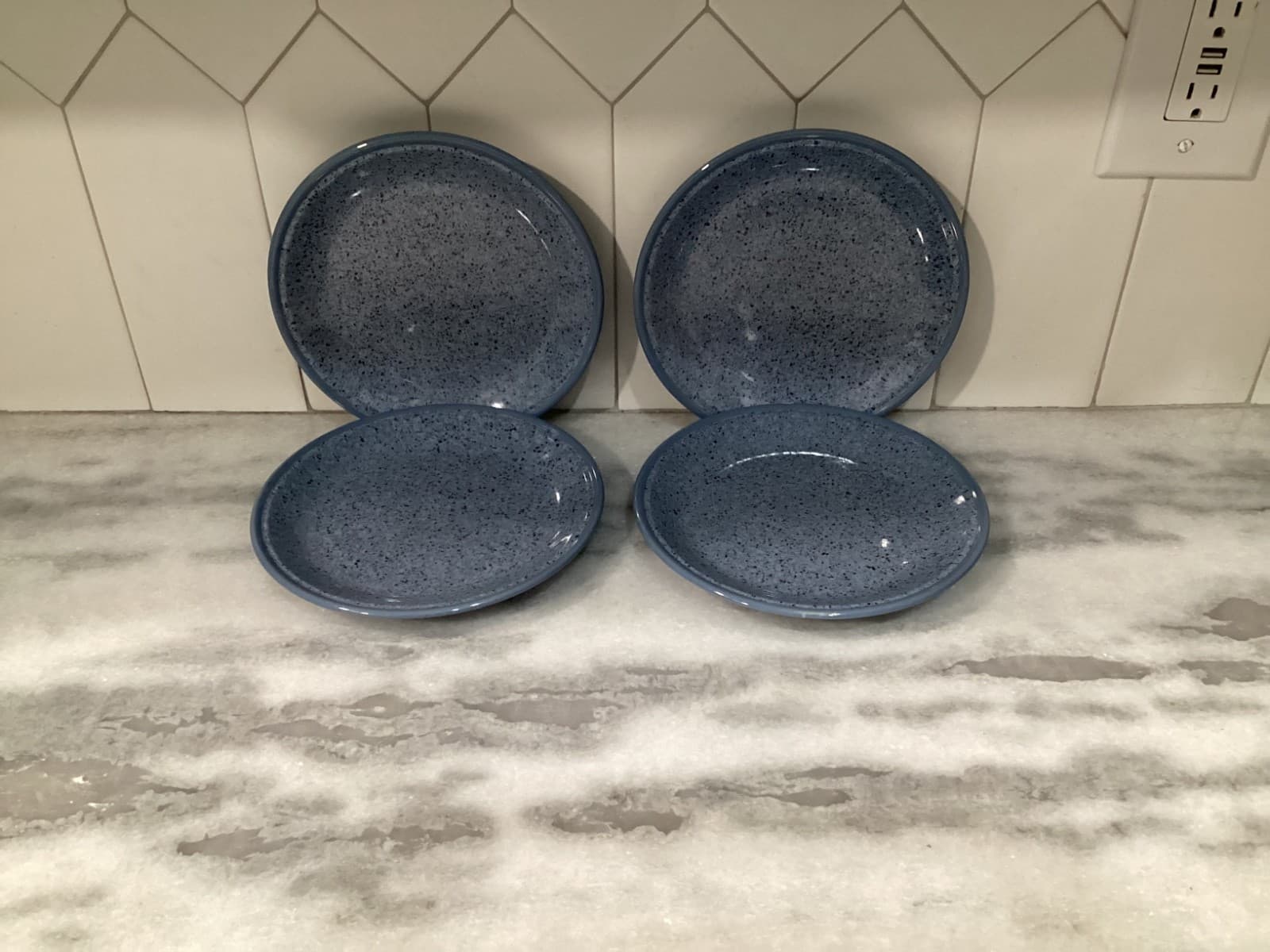 Ranmaru Japan Milky Way 7.75” Salad Plates Set Of 4