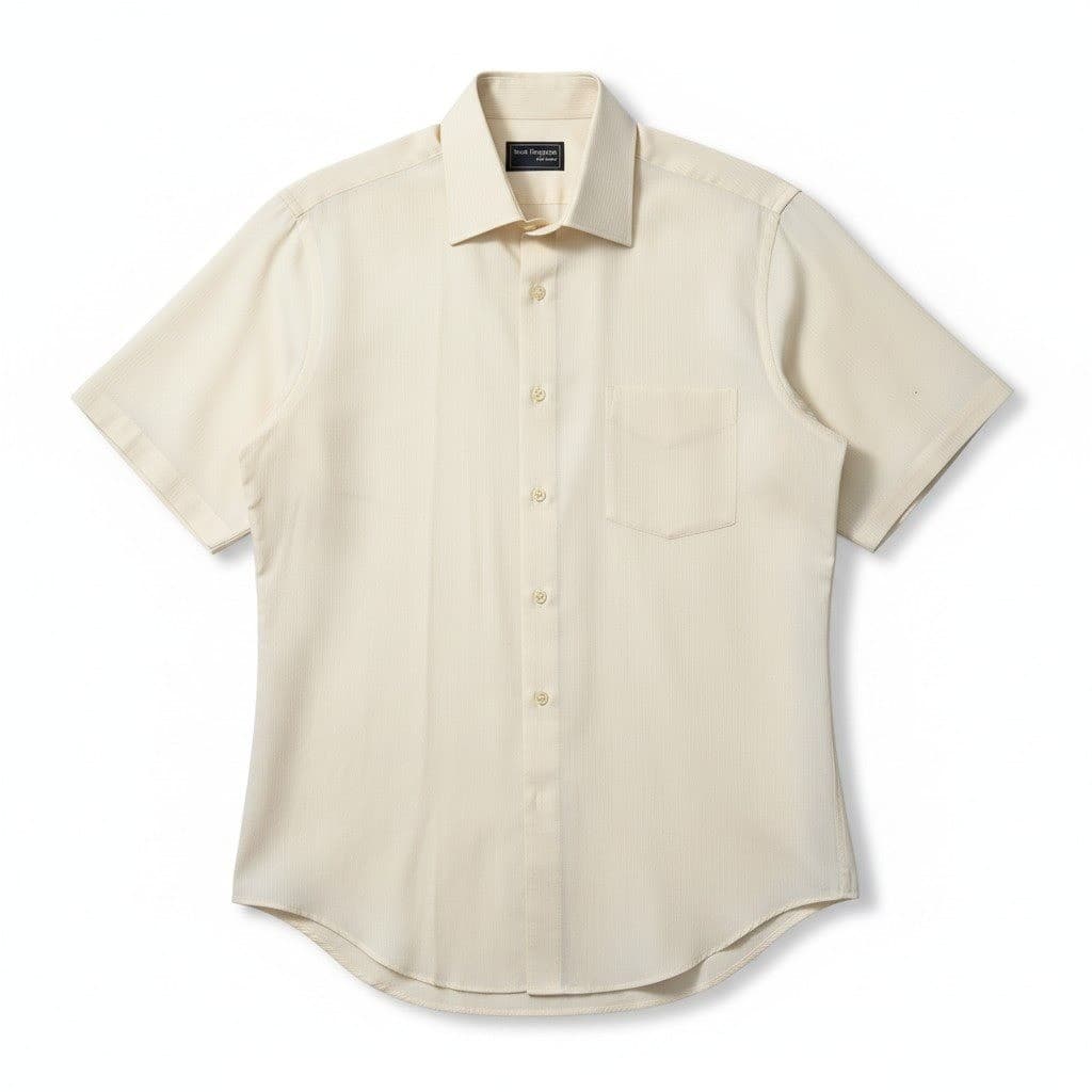 Van Heusen Cream Button Down, Women's Size 16 Shirt Single Needle Tailored
