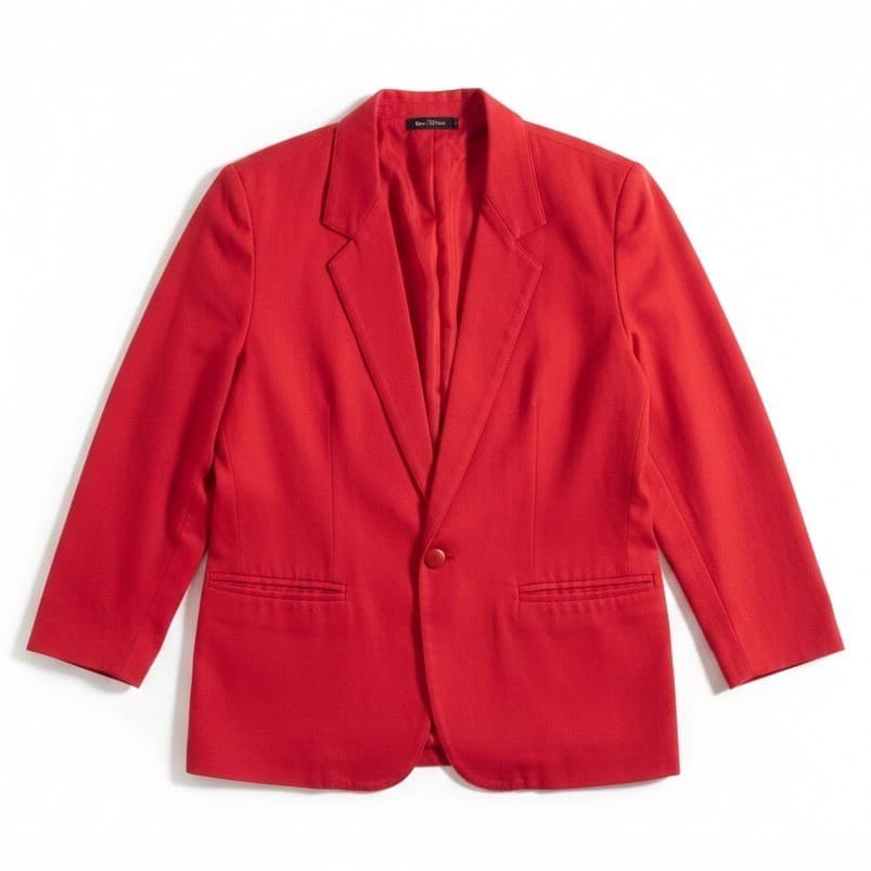 PJ LA Hot Pink Vintage Single Button Blazer, Women's Large Jacket, 6146