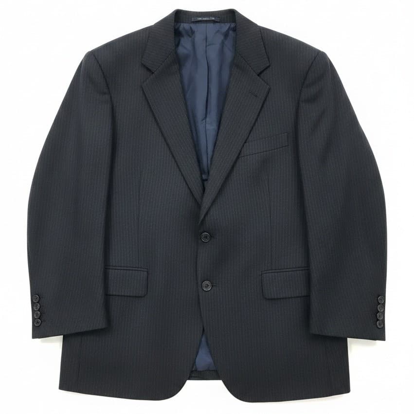 Botany 500 Couture Navy Blue Pinstripe Blazer, Men's 42R Sport Coat, Made in USA