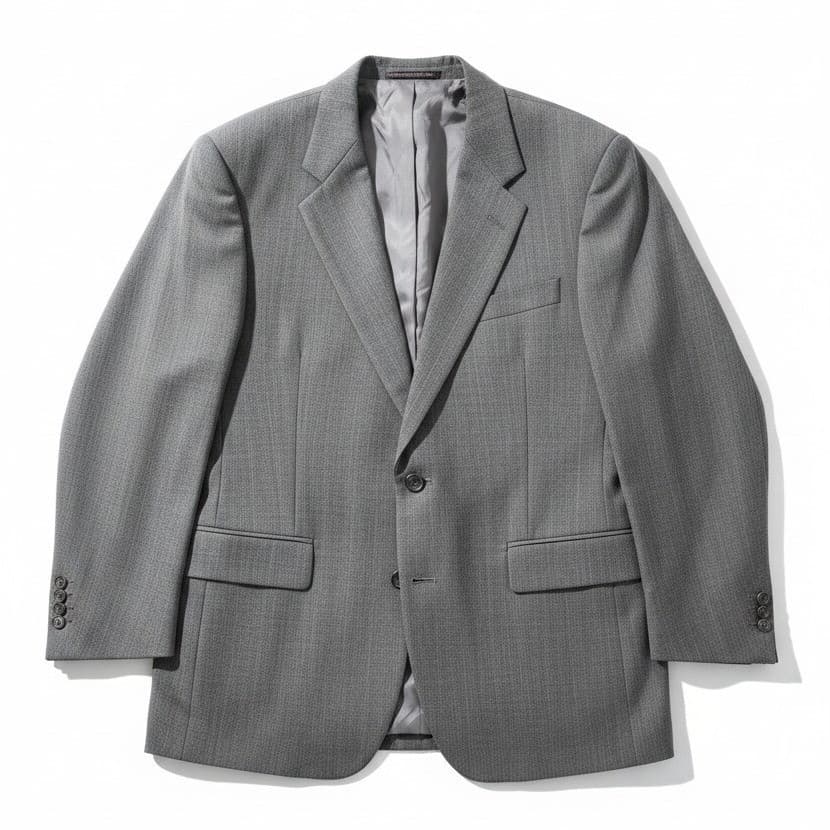 Hart Schaffner Marx Maison Blanche Grey Pinstripe Viracle Wool Blend Blazer Mens