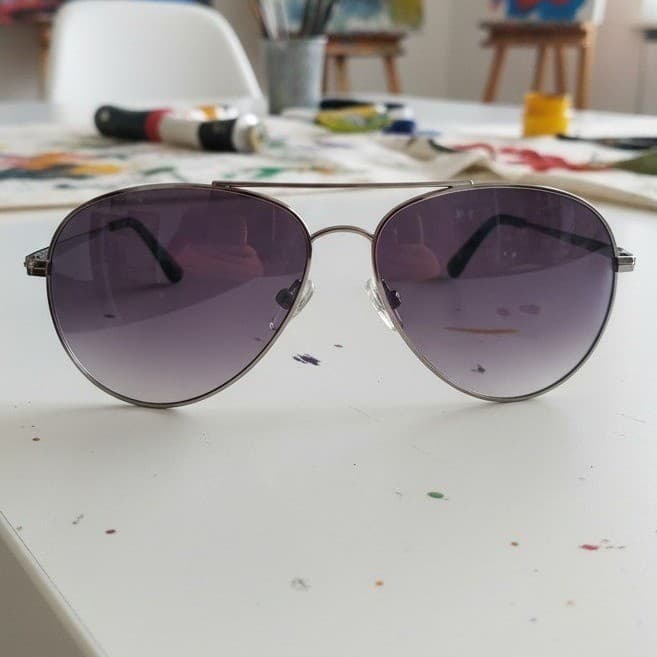 True Gear iShield Aviator Sunglasses Gunmetal Purple Gradient Lens Double Bridge