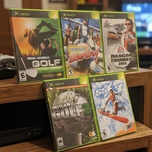 Xbox Sports Game Lot: SSX 3, Outlaw Golf 2, Nascar Thunder 2004, 5 Game Bundle