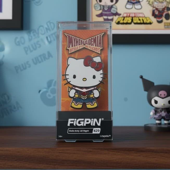 FiGPiN Hello Kitty All Might #429 My Hero Academia Sanrio Enamel Pin Unlocked