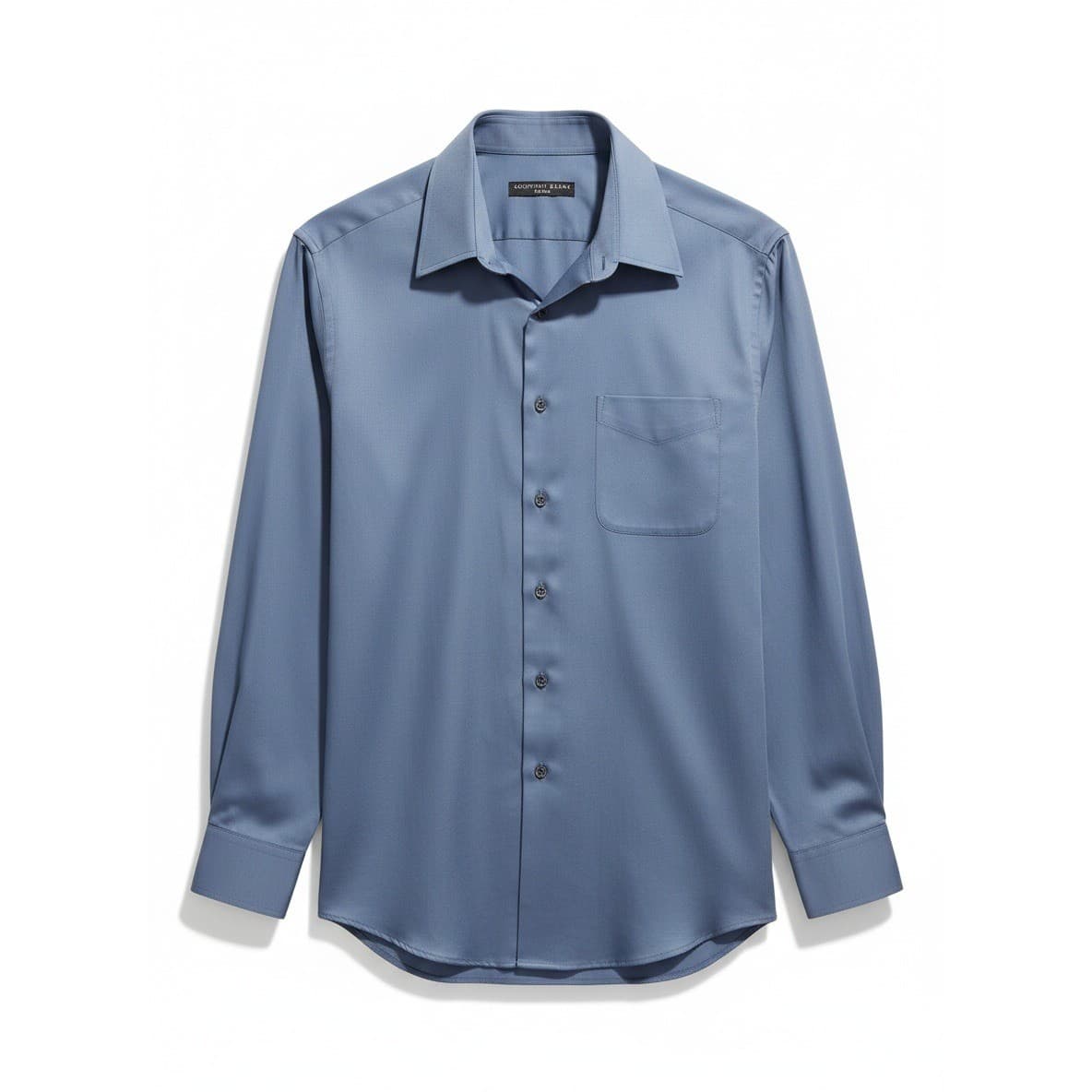 Geoffrey Beene Slate Blue Dress Shirt, Sateen Wrinkle Free, Men's Large 16.5