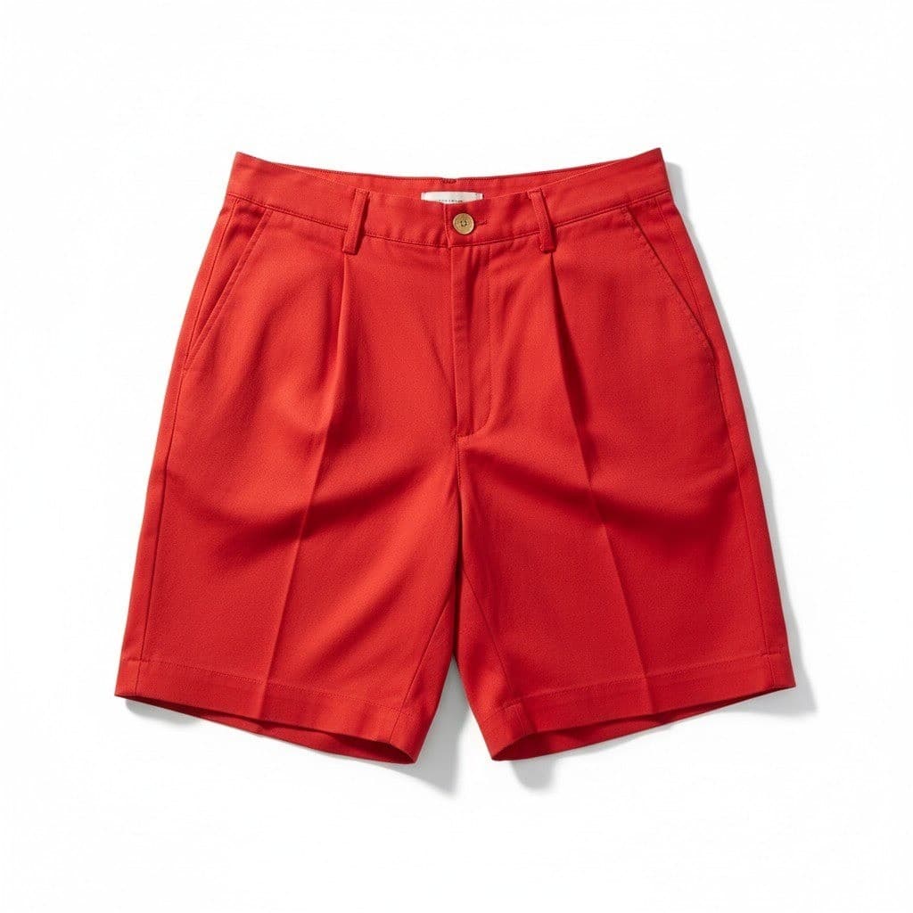 Norton McNaughton Vintage Red High Waisted Pleated Shorts, Women's Size 10