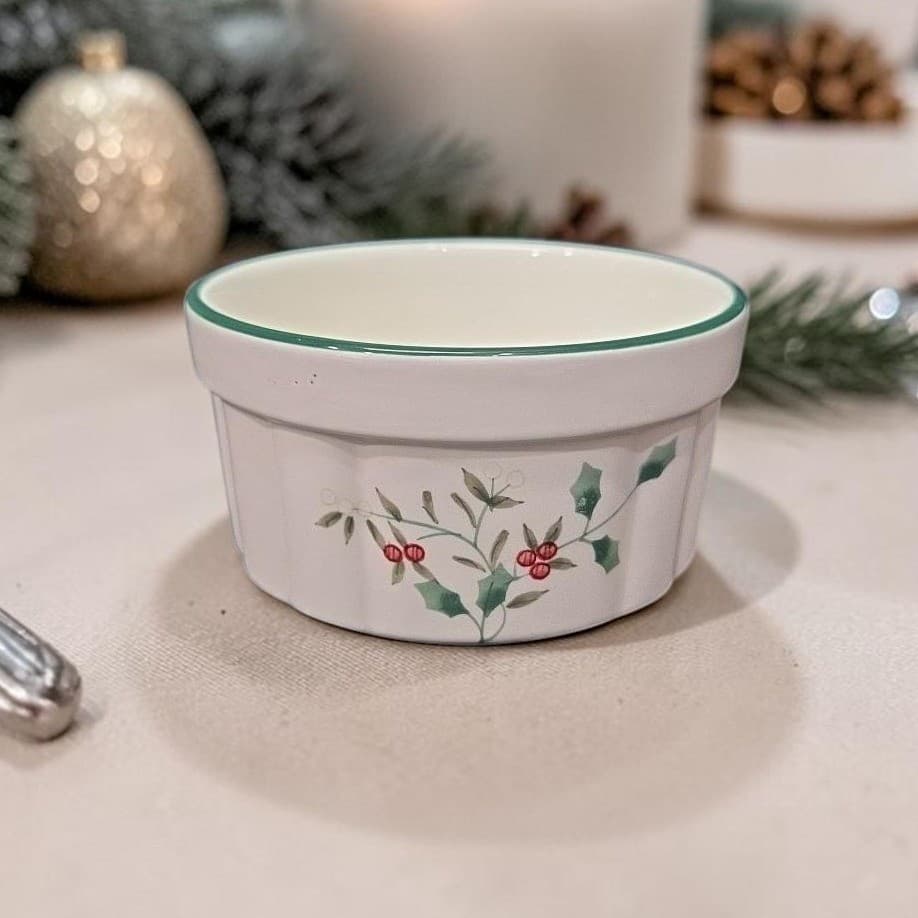 Pfaltzgraff Winterberry Small Casserole Dish, Individual Stoneware Serving Bowl