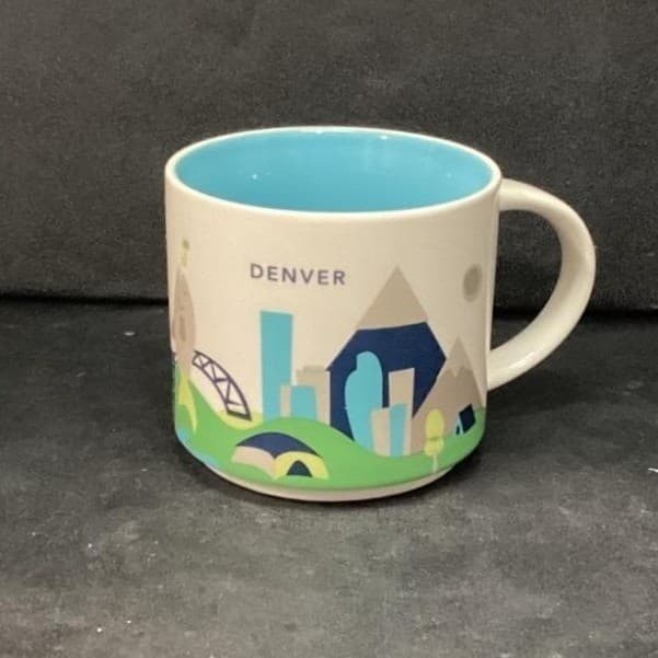 Starbucks Denver Colorado Coffee Cup, Vintage Inspired You Are Here Collection