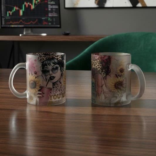 Motivational Quotes Coffee Cups, Set of 2, Inspirational Office Replacement Mugs