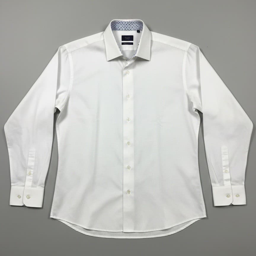 Tallia Orange White Textured Waffle Button Down Dress Shirt, Men's L 16.5 34/35