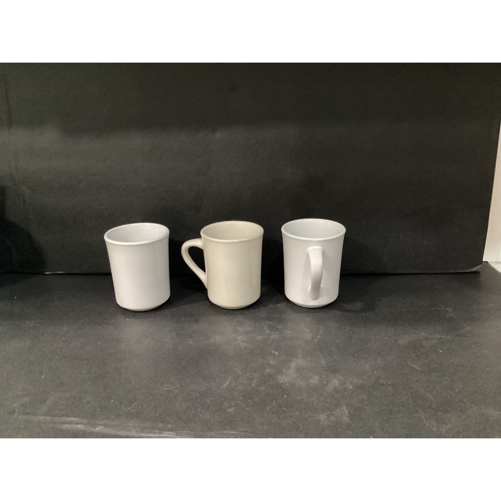 Set Of 3 Crestware Restaurant Ware Diner Heavy Coffee Mugs Cups Chunky