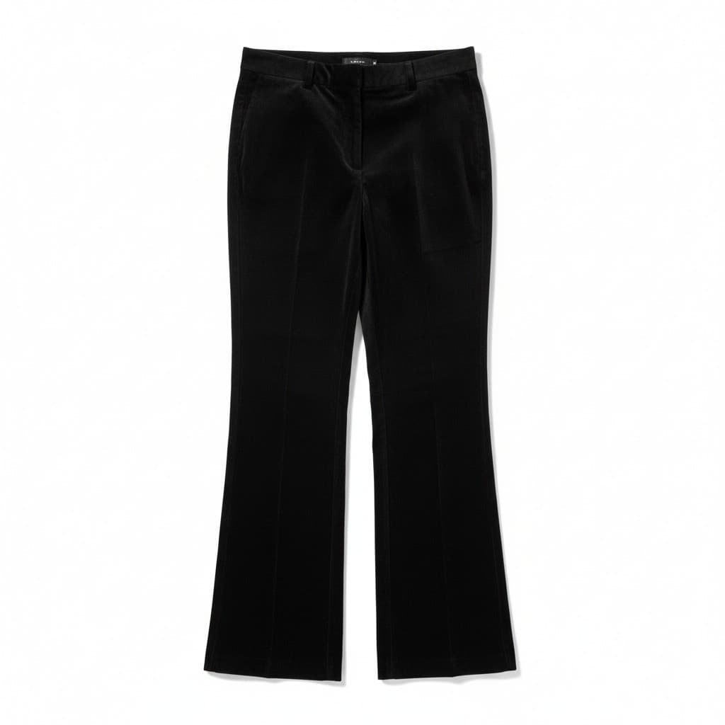 Tommy Hilfiger Black Velvet Flare Dress Pants, Woman's Size 10, Holiday Office