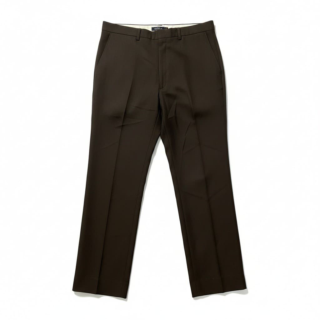 Haggar Brown Vintage Straight Leg Dress Pants, Flat Front Slacks, Woman's 2XL