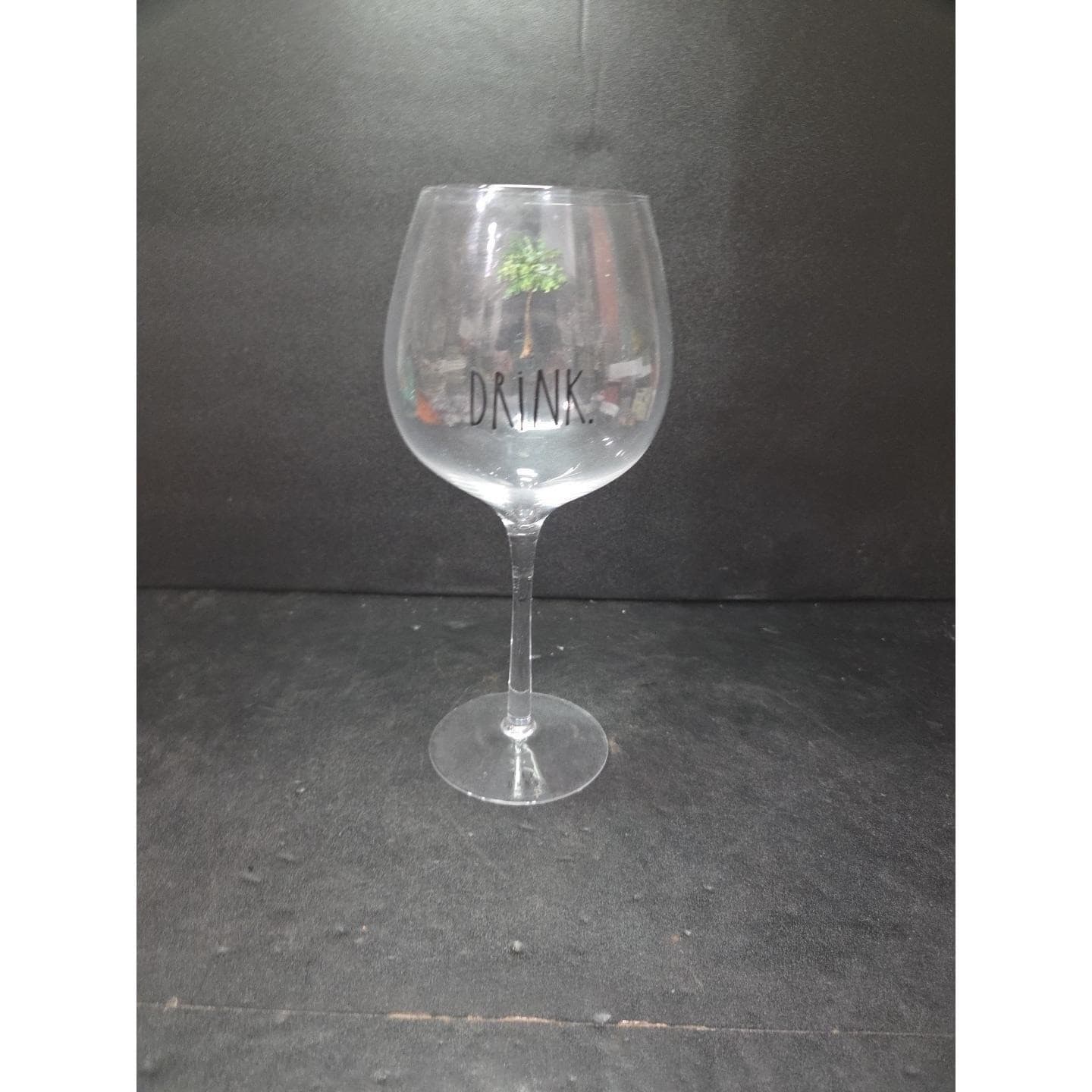 Rae Dunn Palm Tree Wine Glass, Large 22oz Balloon Stemware Tropical Beachy Decor