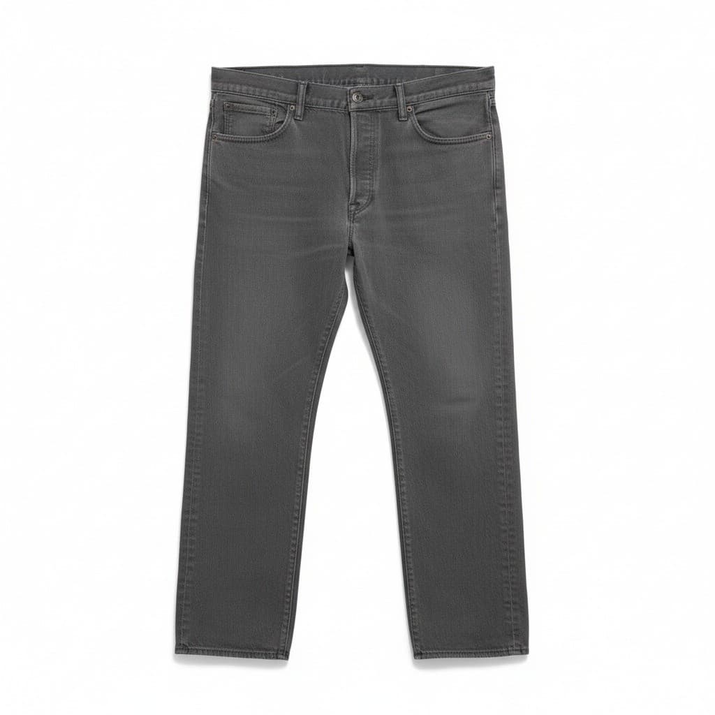 Levis 501 Original Fit Grey Straight Leg Button Fly Denim Jeans, Men's W38 L32