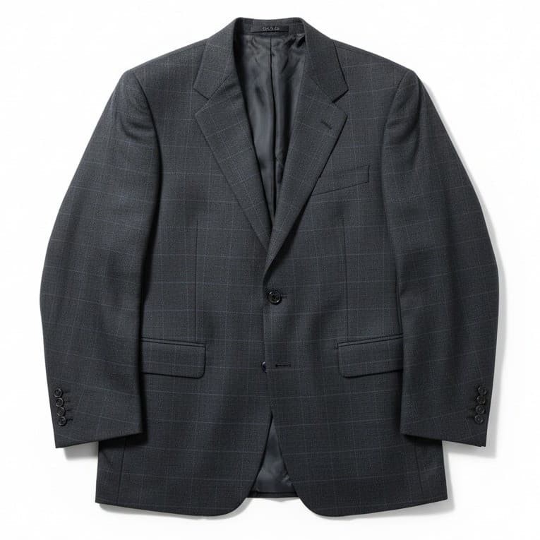 Jos. A. Bank Signature Gold Grey Glen Plaid Wool Blazer, Men's 40L Sport Coat