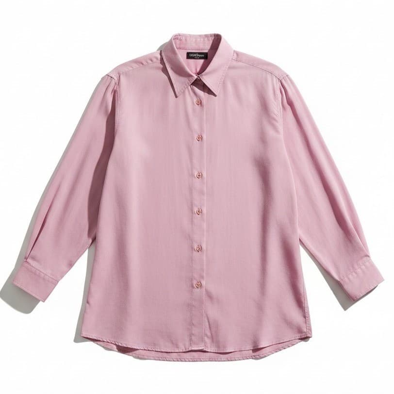 Ashleigh Morgan Sport Silk Button Down Blouse, Dusty Rose Pink, Women's Medium