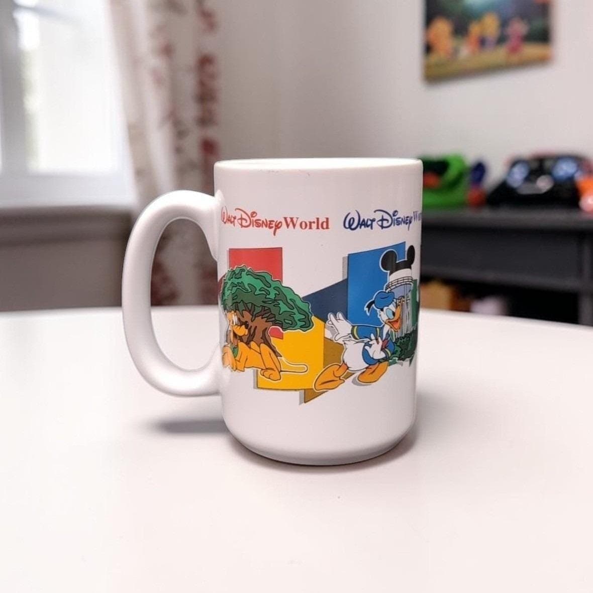 Walt Disney Four Parks One World Coffee Cup, Mickey & Friends Mug, Goofy Donald