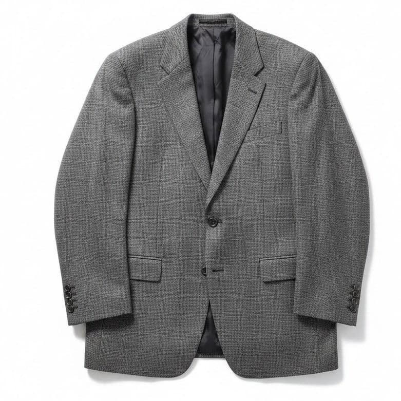 Lauren Ralph Lauren Grey Wool Micro Check Two Button Blazer Men's 41R Sport Coat