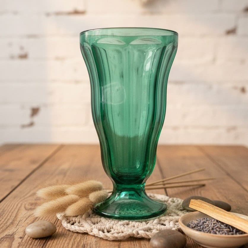 Anchor Hocking Emerald Green Parfait Glass, Dessert Float Glassware, Replacement