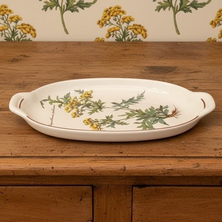 Villeroy & Boch Botanica Handled Pickle Tray, Chrysanthemum Parthenium, Serving